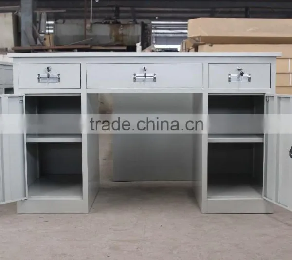 High Quality Cheap Stainless Steel Double Sided Office Desk With Drawers photo-2