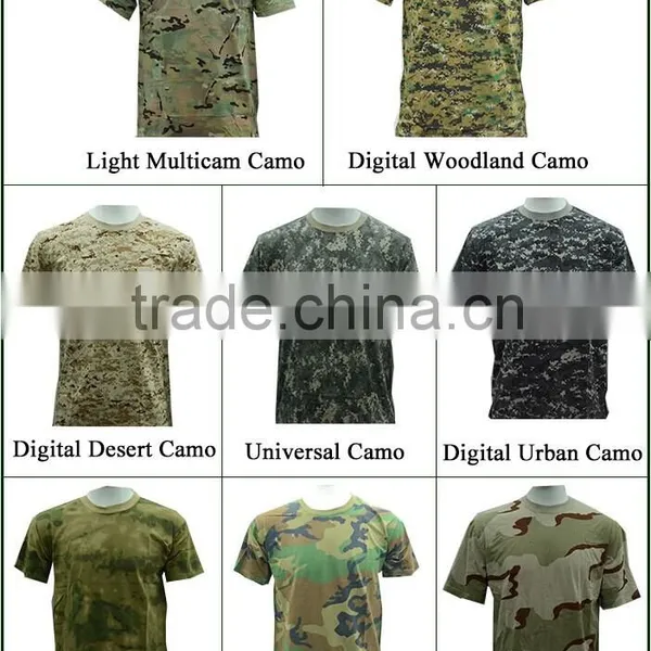 100% Cotton Angola Army T-shirts Camouflage Military T-shirts