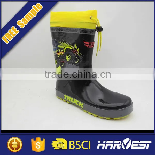 kids jelly rainboots handles,children knee rainboots black