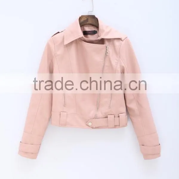 Ladies Short Leather Jacket photo-3