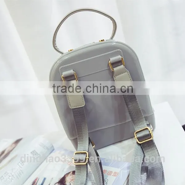 2016 New Arrival Backpack PU Jelly Backpack Fashion Girl School Backpack photo-4