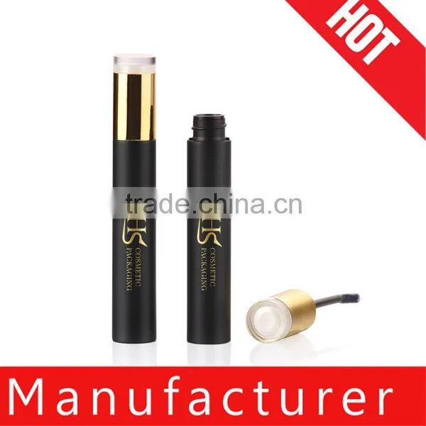 High Quality Cylinder Plastic Black Mascara Case With Brush