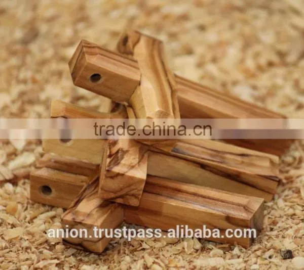 Olive Wood Small Carved Cross photo-2