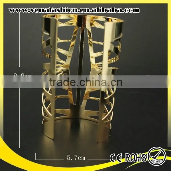Gold Metal Cuff Bracelet Blank, Heavy Metal Bracelets photo-6