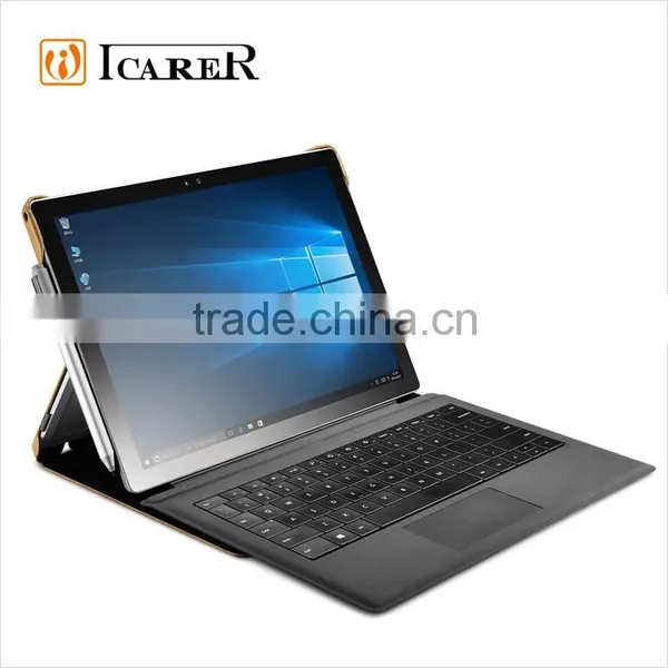 ICARER Genuine Leather Case for Microsoft Surface Pro 4 Flip Cover With Stand Function Luxury Series photo-5