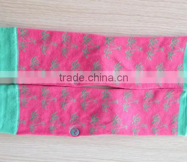2014 Korean Fashion Hot Teen Girls Pink Leaves Knitting Tube Sock Hosiery photo-3