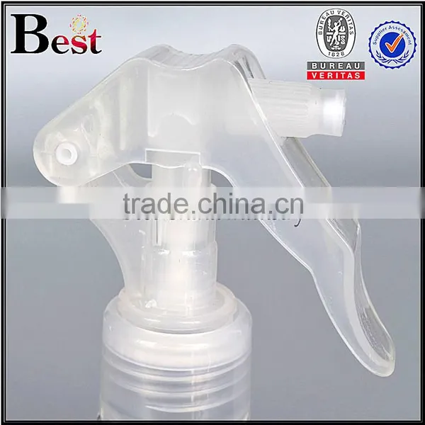 100ml 200ml 6oz Blue Pet Clear Cylinder Bottle With Small Trigger Pump Sprayer photo-3