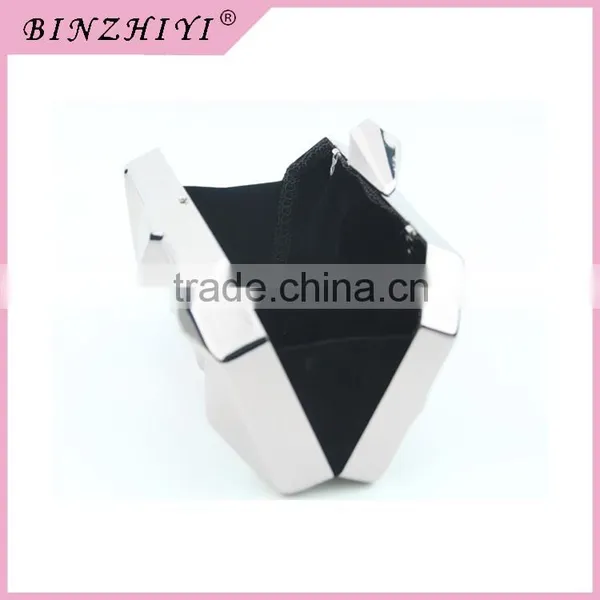 India Clear Lady Acrylic Evening Clutch Bags Metal Frame photo-4