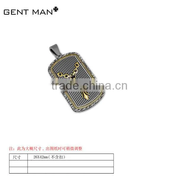 Tribal Tag Stainless Steel Pendant Necklace 42*33*3.5 photo-3