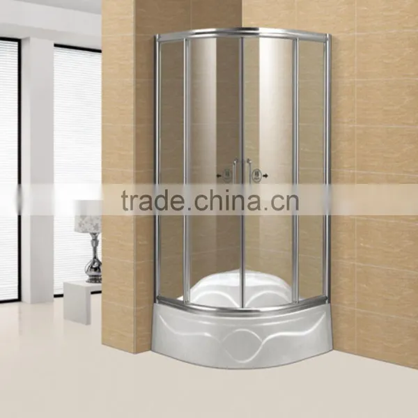 Acrylic Tray Framed Arc Shaped Glass Shower Enclosure photo-5
