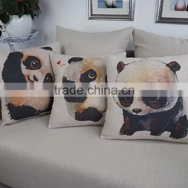 China Custom Cushion Pillow Manufacturer Square Panda 18inch Pillows Covers