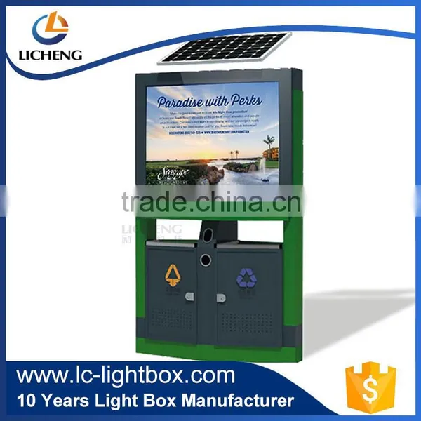 Lockable Aluminum Frame Waterproof Solar Light Box for Outside/outdoor ad photo-3