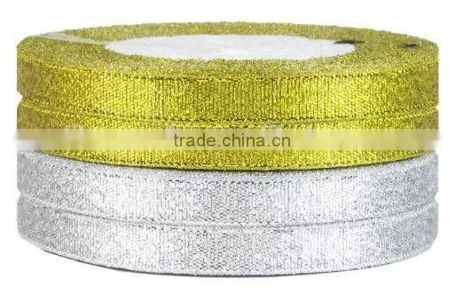 High Quality Gold Metallic Ribbon, Silver Metallic Ribbon