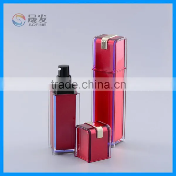 Square Acrylic Cosmetic Lotion Pump Bottle photo-2