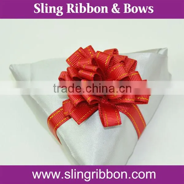 Pre-tied Polyester Satin Ribbon Bow With Wire Twist photo-3