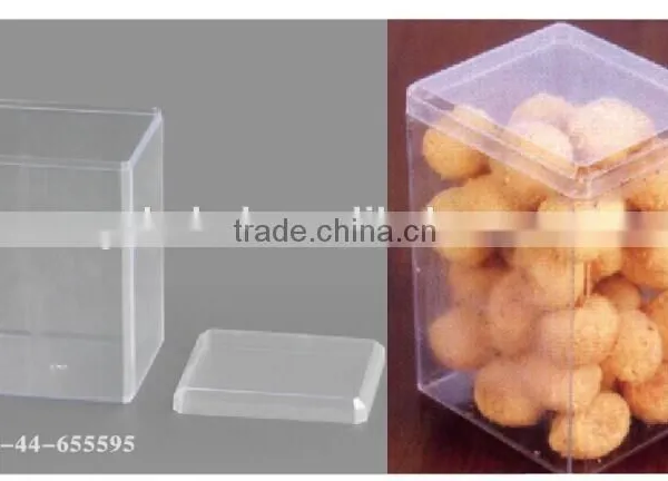 DISPOSABLE PS COOKIES BISCUIT SNACK PACKING BOX RECTANGULAR CONTAINER WITH LID ECONOMIC CH44 photo-2