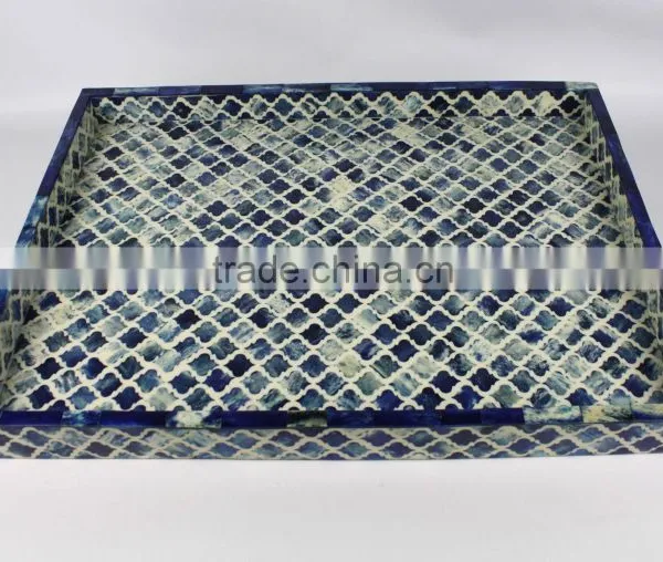 Shell Inlay Serving Trays
