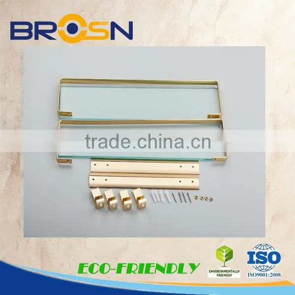 Lower Price Eco-Friendly Bathroom/ Double/ Glass Shelf /#500550