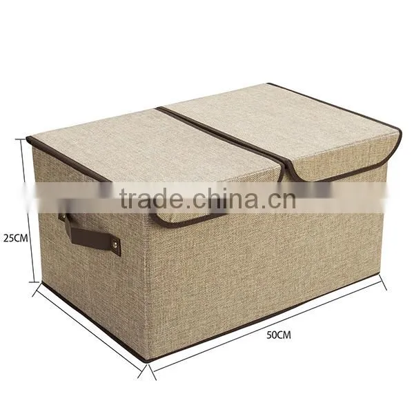 Like-linen Nonwoven Fabric Cardboard Folding Storage Bin photo-3