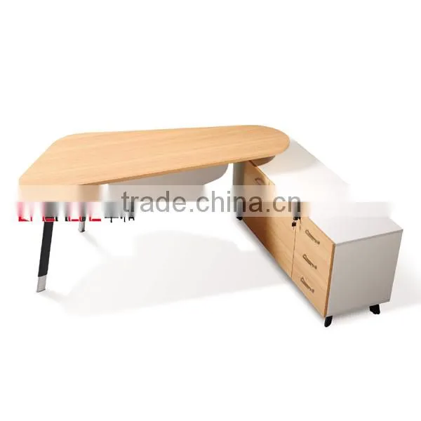 Moodern Office Furniture Metal Frame Wooden Office Table photo-3