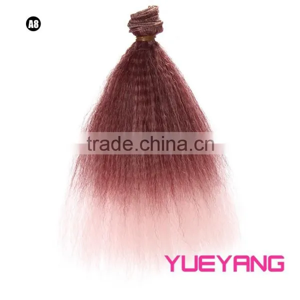 Two Color Hair Weave Extension Bundle for DIY Doll Wig photo-4