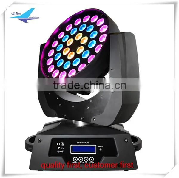 (6pcs)free Shipping Zoom Led Moving Head Wash/36*10w 4-in-1 Led Wash Moving Head