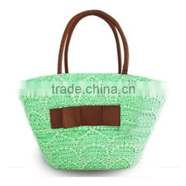 Colorful Fashion Handmade Woven Straw Beach Bag photo-4