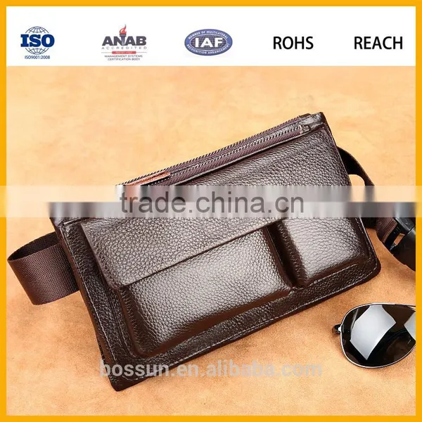 Fashion Design Genuine Leather Man Waist Bag Messenger Bag photo-4
