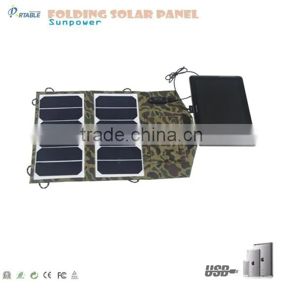 Hot Selling Folding 13W Sunpower Solar Panel Solar Mobile Charger photo-3