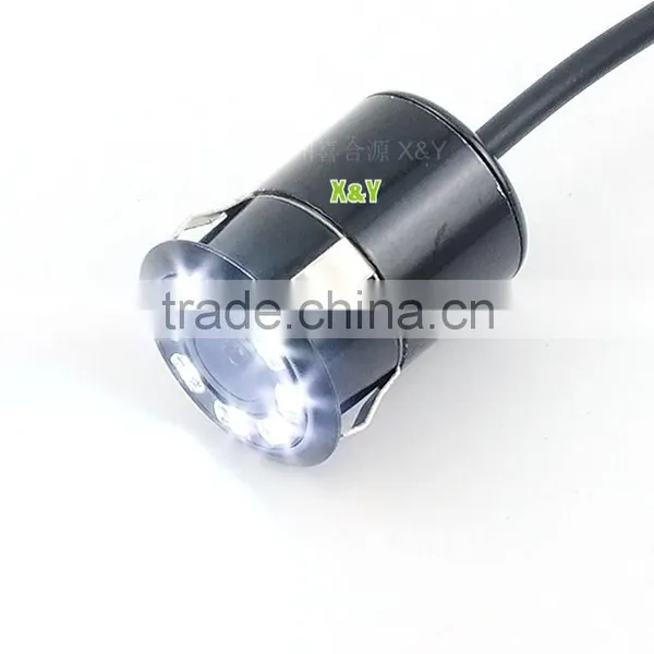 DC12 V Universal 18.5mm 8 LED Nightvision Car Back View Camera Mini Car Camera XY-1289LED photo-3