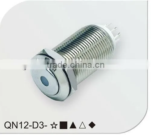 QN12-D4 Dot Red 24V Led Stainless Steel Latching Switch