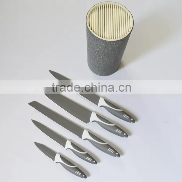 2015 New Style 6pcs Stainless Steel Colorful Kitchen Knife Set