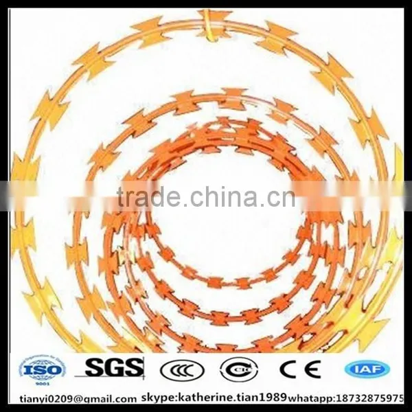 Border Security System China High Quality Plastic Coating Concertina Razor Wire photo-4