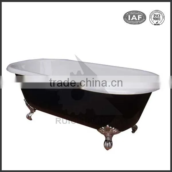 China Best Simple Deep Classical Freestanding Drop-in Cast Iron Enamel Bathtub photo-3