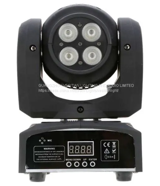 Wash Stage Light Mini Double Face 4pcsx10w 4in1 Led Moving Head Beam Light photo-5