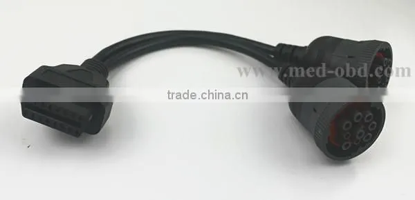Deutsch Splitter Y Cable 2pcs 9pin OBD2 16pin Female to 2pcs J1939 9pin Y Cable photo-2