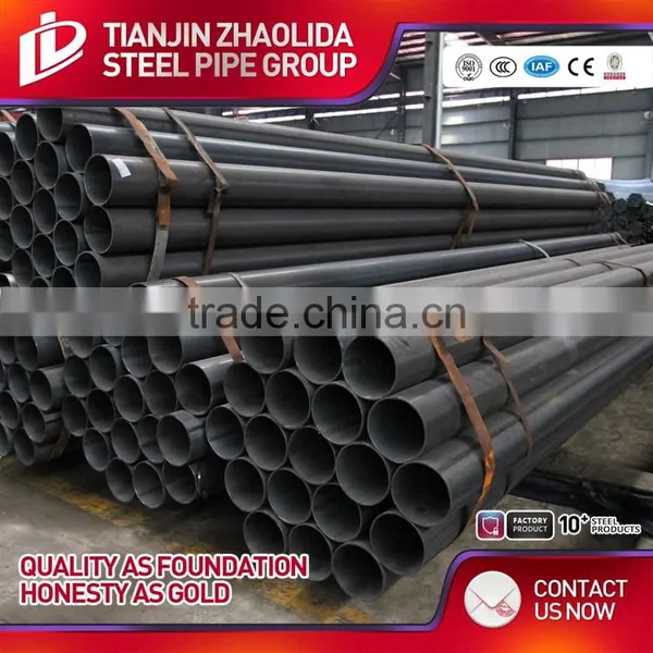 Q235 Q345 ASTM A53 , Length 6-12m ERW Black Welded Steel Pipe photo-5