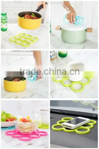 Heat Resistant Silicone Mat Round Shaped Waterproot Place Mat photo-4