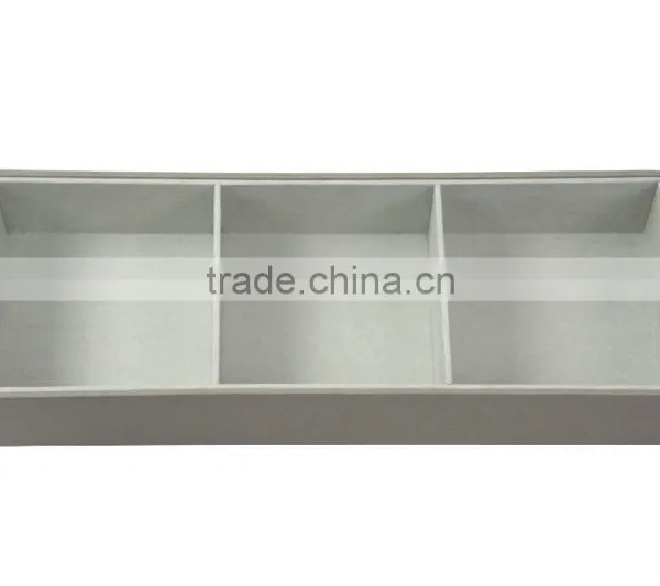 3 PU Compartment Drawer Box for Desk Organizer With Flocking Inside photo-2