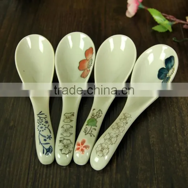 SP-1545 Haonai High Quality Ceramic Spoon, Ceramic Soup Spoon photo-2