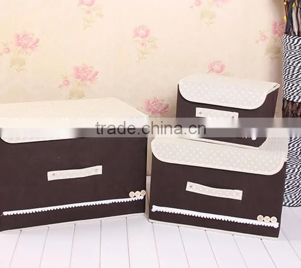 N487 Household Non Woven Box Foldable Storage Box photo-4