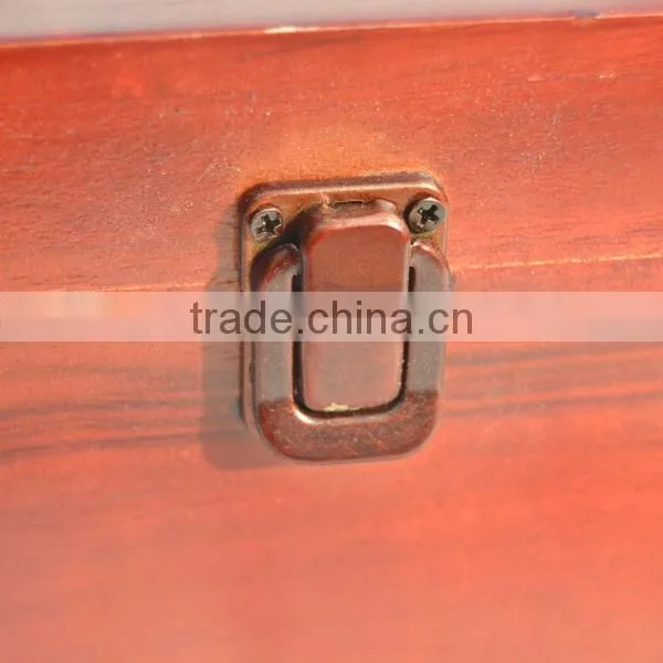 Natural Redwood Napkin Tissue Box Holder, Wholesale Retro Bronze Buckle Packaging Box photo-5