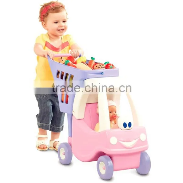 Hot New Design Cozy Petend Play Shopping Cart Toys For Kids Toddlers Fom ICTI Manufact In Gongguanurer photo-2
