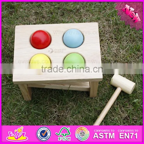 2017 New Design Baby Wooden Pounding Toy, Wholesale Kids Wooden Pounding Toy, Educational Children Wooden Pounding Toy W11G028 photo-2