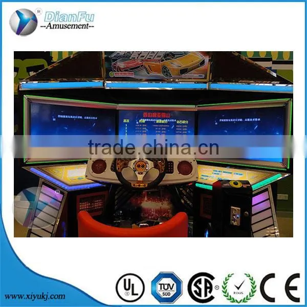 Dynamic Car Racing Simulator/42 Inch LCD 3 Screens Outrun Real Driving 3D Video Car Racing Game Machine photo-4