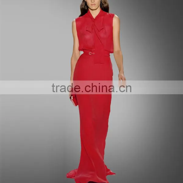 Dress Manufacturer Hot Fashion 100% Polyester Fancy Maxi Dress photo-2