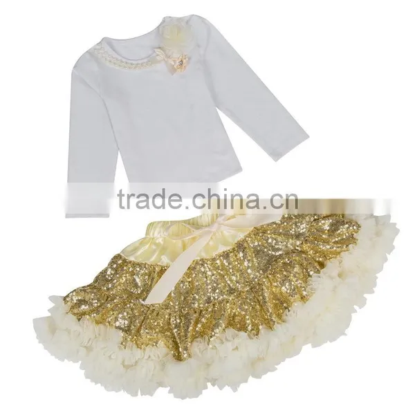 High Quality New Style Hot Baby Girl Sequins Outfits For Toddler Girls photo-2