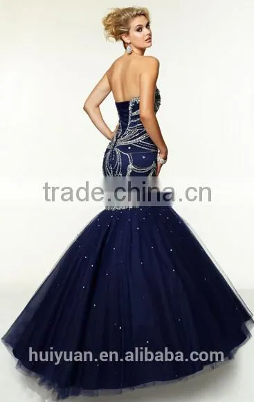 Luxurious Beaded New Designer Low Cut Back Trumpet/mermaid Winter Ball Dresses photo-2
