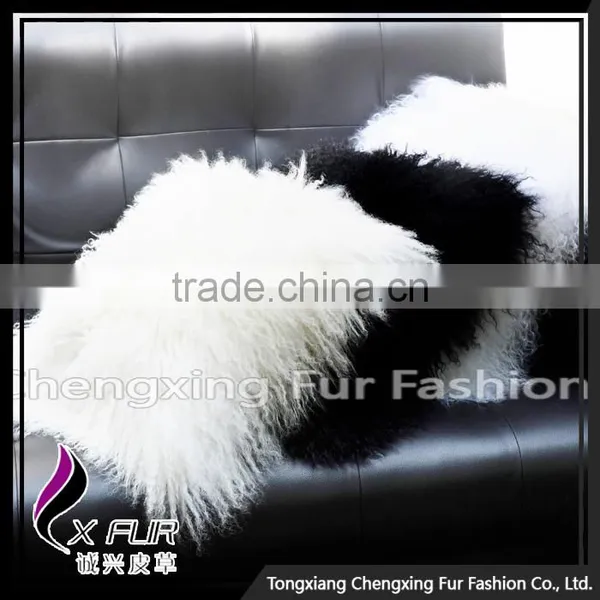 CX-D-04Q Wholesale Decorative Personalized Sheep Fur Cushion Cover photo-5