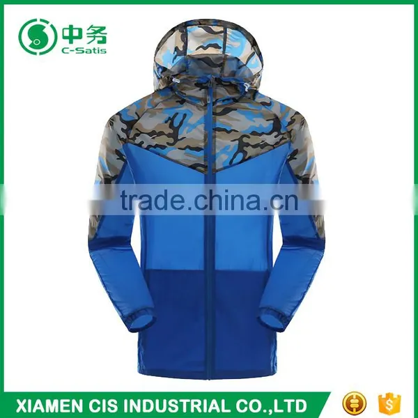 Factory Direct Lightweight Unisex Camo Printed Skin Windbreaker Jacket photo-6